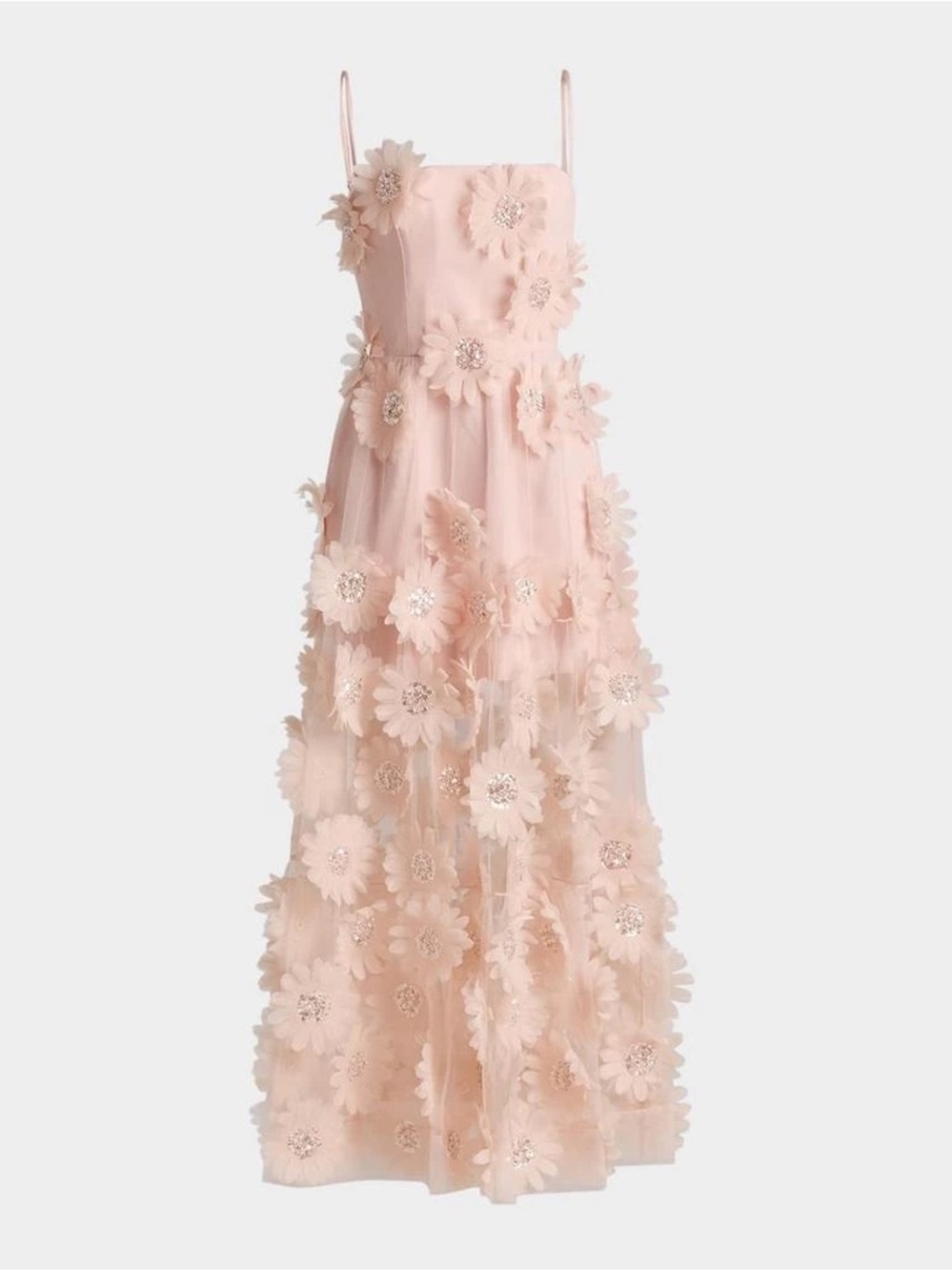 Helsi Exclusive Audrey 3D Floral Midi Dress in blush Size XS NWT - Picture 4 of 8